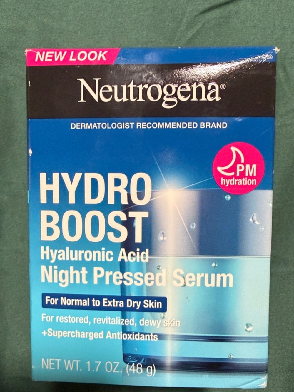 Neutrogena Hydro Boost Night Pressed Serum - Blue & Pink Accents
